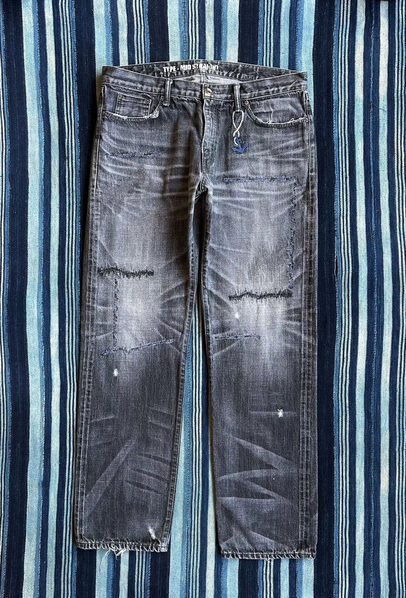 Neighborhood NBHD ANCHOR SAVAGE Blue Blade H.Wash Selvedge MID XL Jeans Size US 36 / EU 52 - 1 Thumbnail