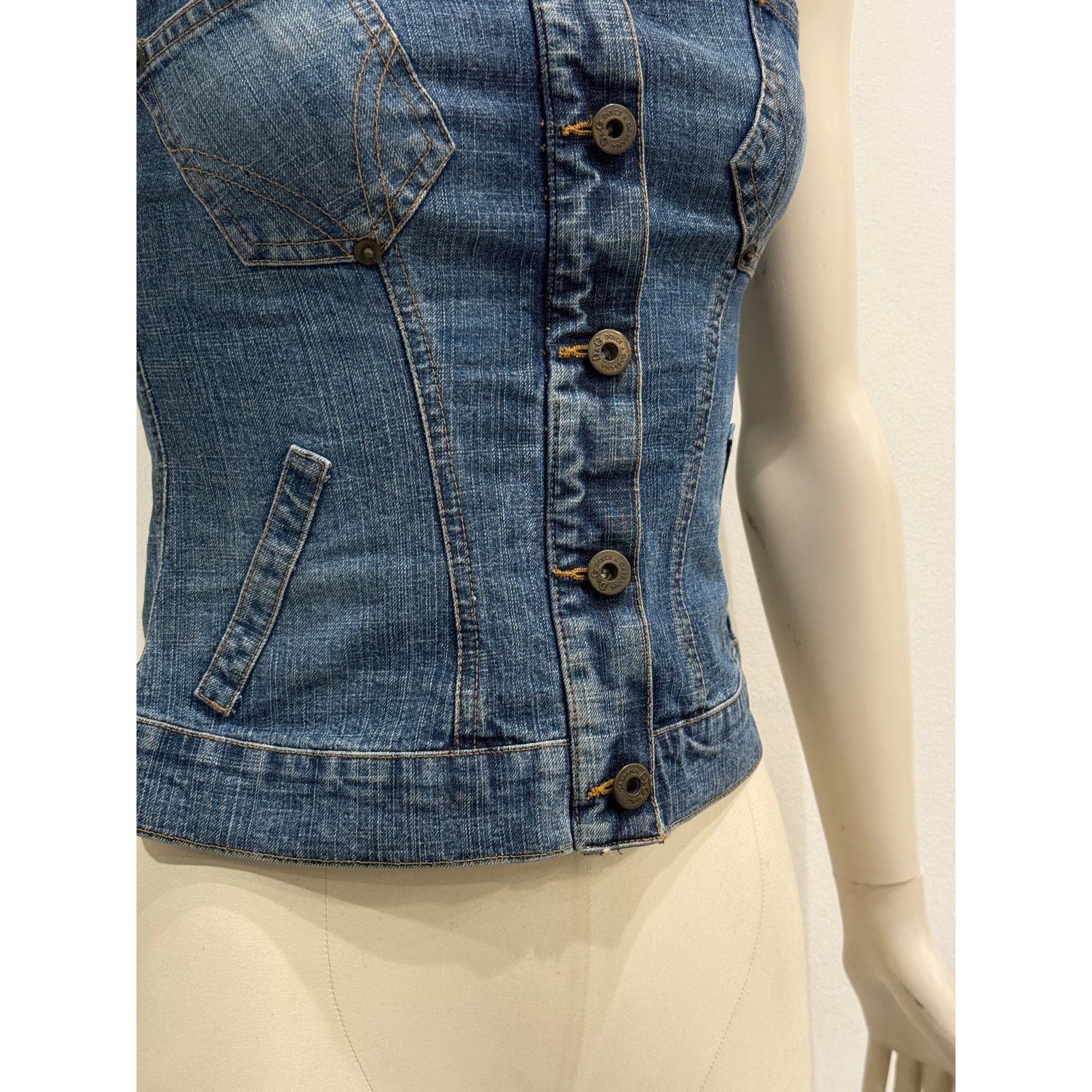 Dolce & Gabbana 2000s Dolce & Gabbana denim pocket corset Size S / US 4 / IT 40 - 3 Thumbnail