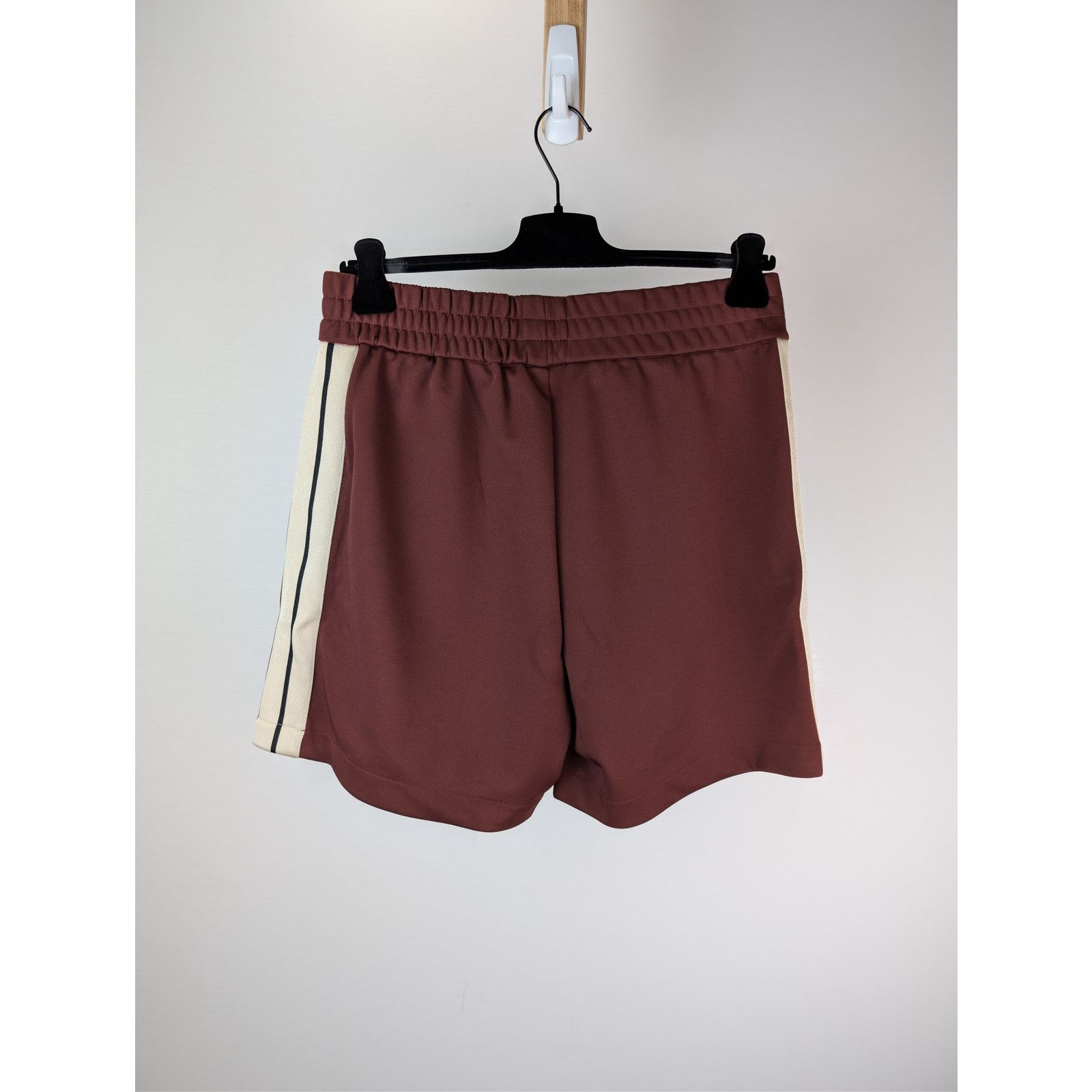Palm Angels o1rshd1 Classic Logo Track Shorts in Burgundy / Off White Size US 36 / EU 52 - 8 Thumbnail