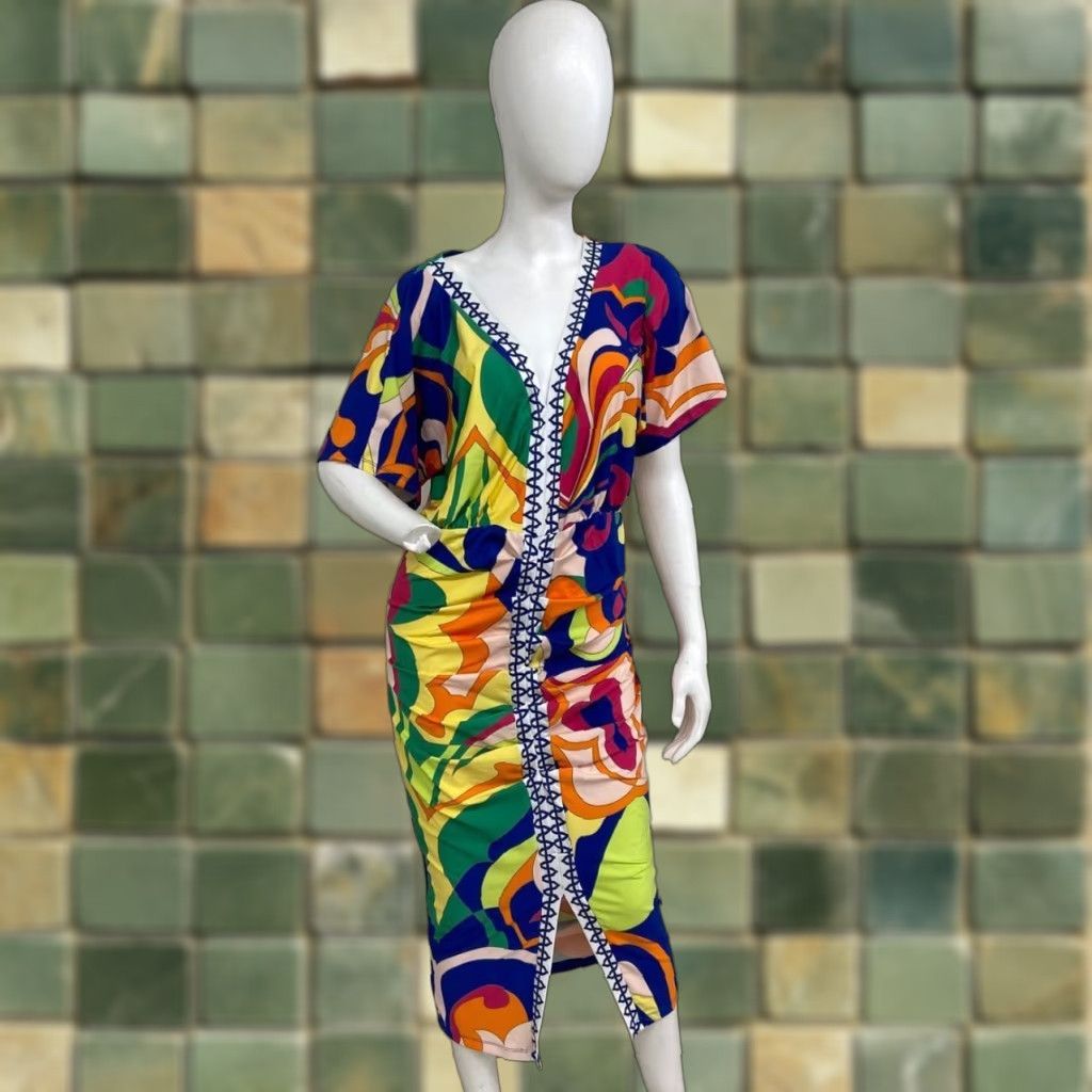 ashley stewart bodycon dresses Abstract Print Bodycon Dress