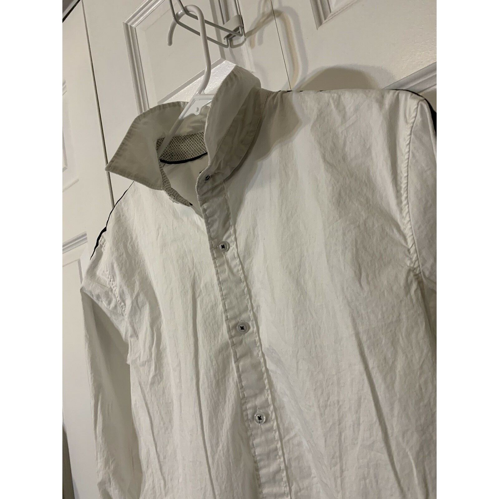 Other Michael Brandon Button Up Shirt Men Sz S White Black Long Sl Size US S / EU 44-46 / 1 - 3 Thumbnail