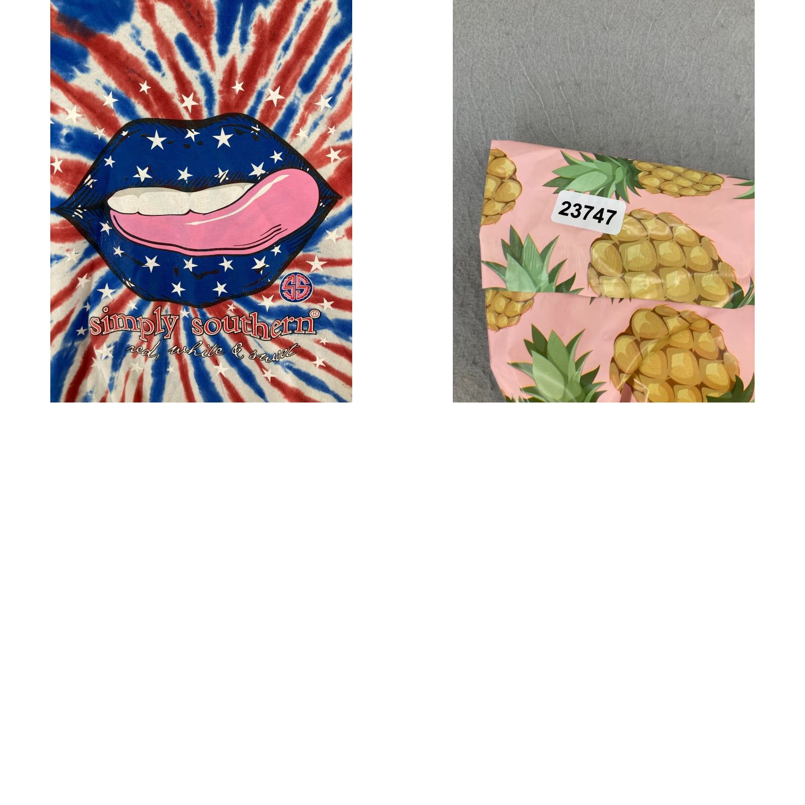 Vintage Simply Southern Tshirt Womens Large Tie Dye USA Star Lips Size L / US 10 / IT 46 - 8 Thumbnail