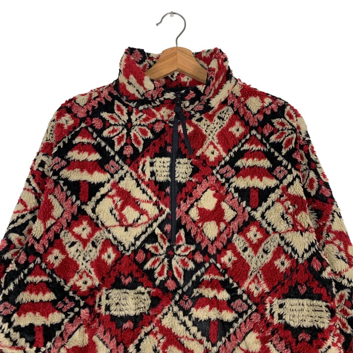 Vintage EMS Motif Design Fullprint Half Zip Pullover Fleece #0002-C1 Size M / US 6-8 / IT 42-44 - 3 Thumbnail