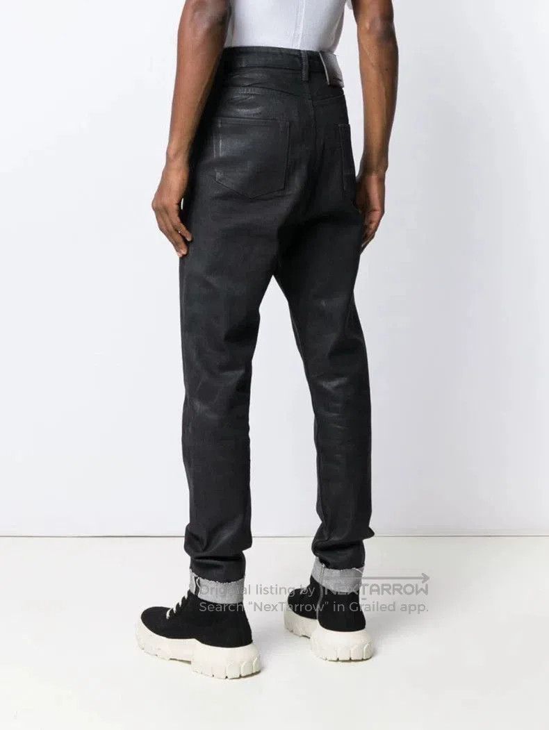 Rick Owens Drkshdw Rick Owens DRKSHDW Men's Waxed Black Denim. Size US 31 - 3 Thumbnail
