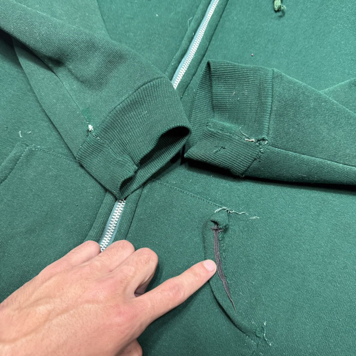 Vintage True Vintage Green Cotton Waffle Insulated Thermal Zip Hoodi Size US M / EU 48-50 / 2 - 16 Thumbnail
