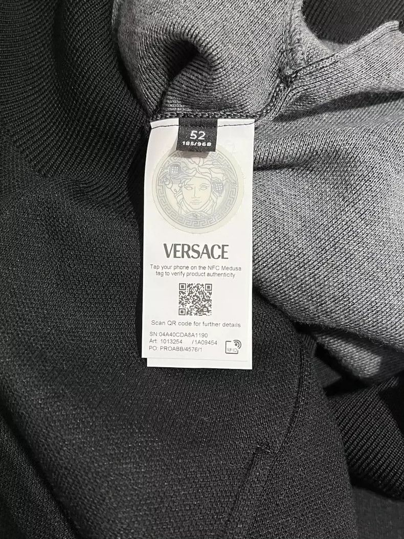 Versace Versace Color-blocked hooded knitted cardigan Size US L / EU 52-54 / 3 - 7 Thumbnail