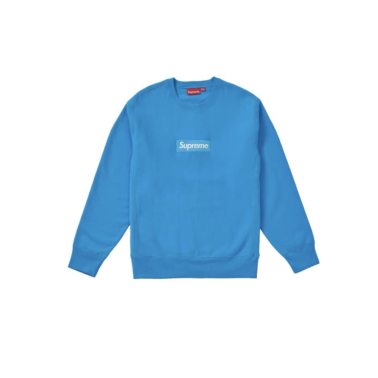 Supreme Supreme Box Logo Crewneck FW18 Bright Blue Size: XL Size US XL / EU 56 / 4 - 1 Thumbnail