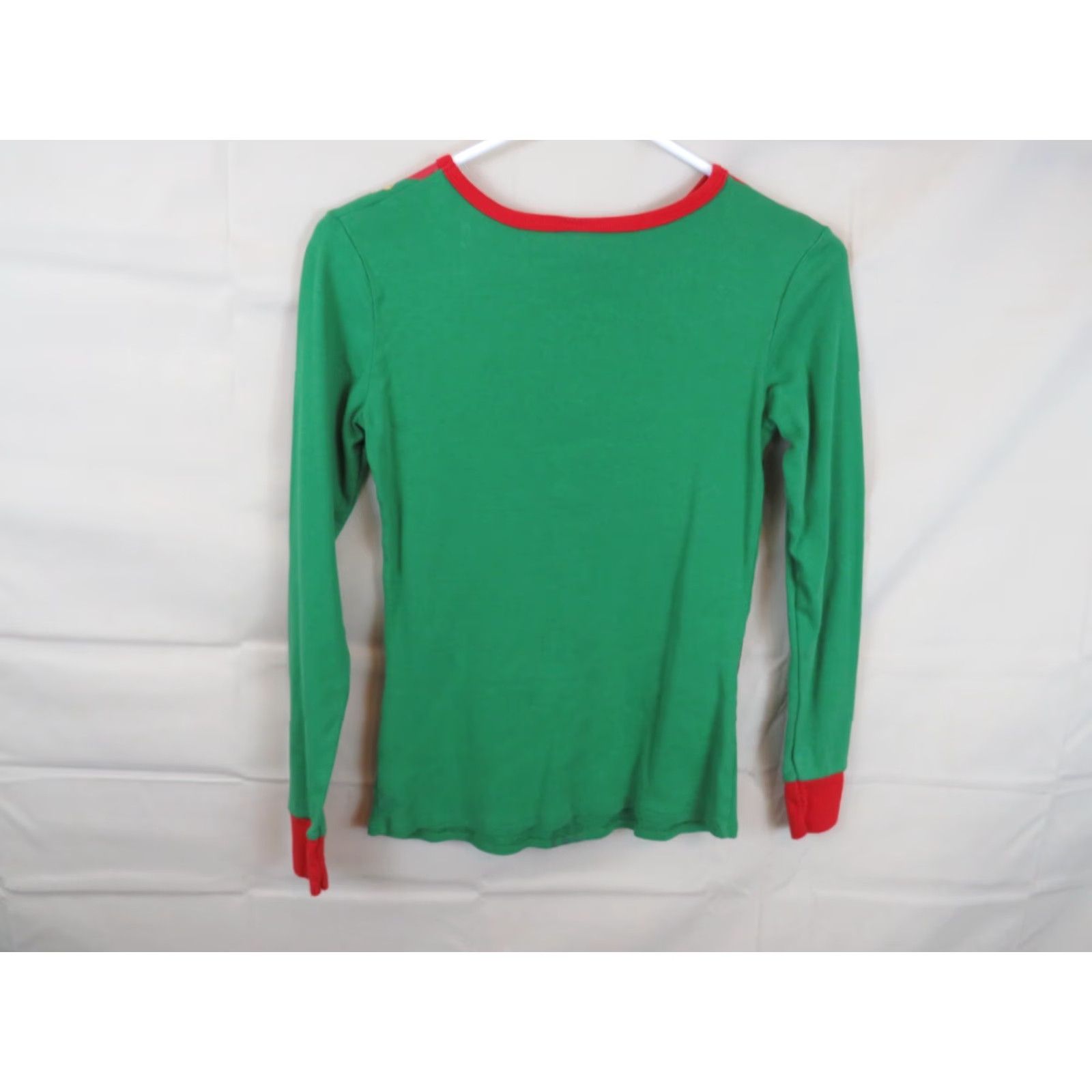 Vintage Wonderland Elf Costume Christmas T-shirt Men S Green Long Sleeve Solid Graphic Tee Christmas Wonderland Elf Costume Mens Small Size US S / EU 44-46 / 1 - 3 Thumbnail