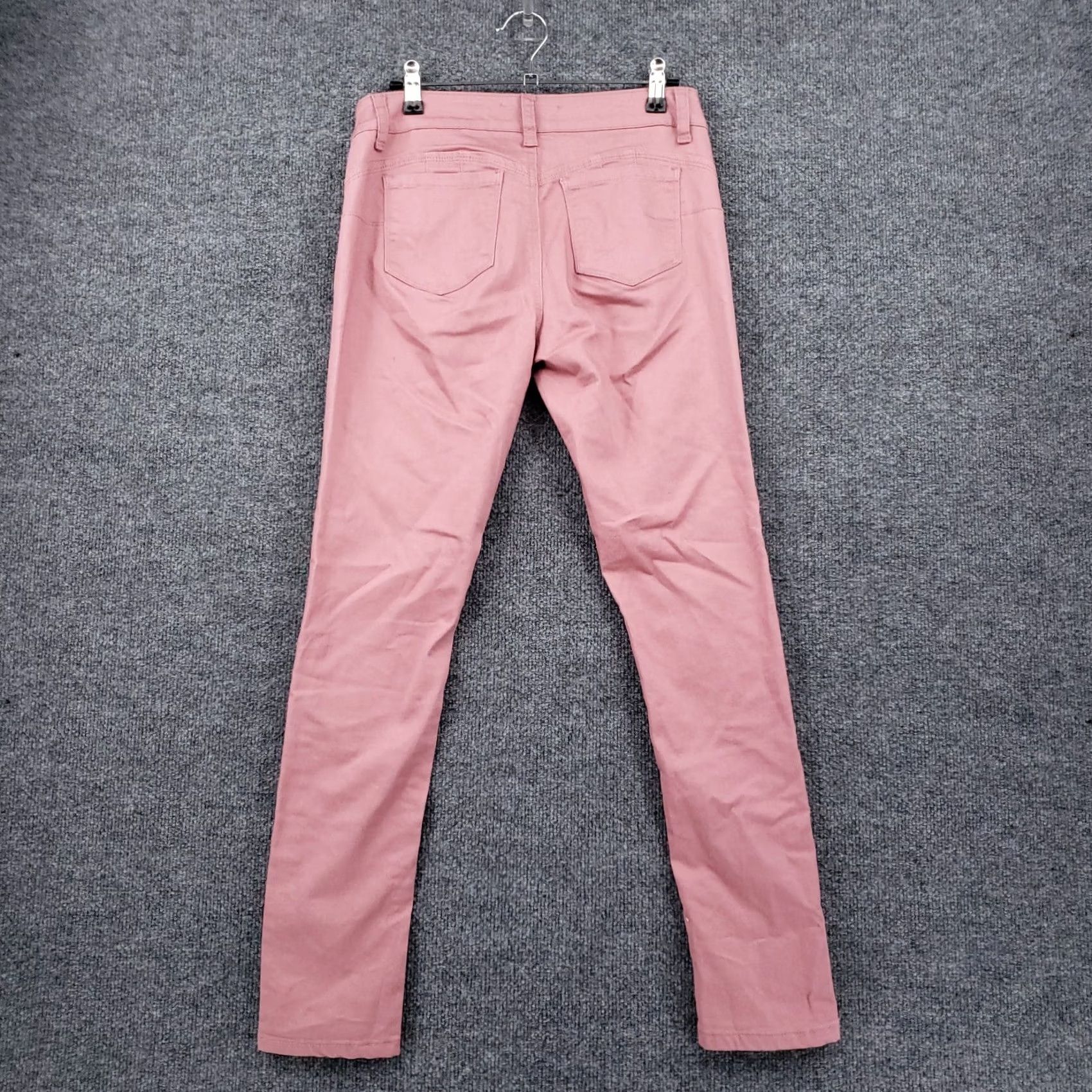 Denime Wax Jeans Mid Rise Skinny Leg 5 Juniors Pink Denim Light Wash Zip Womens Size 30" / US 8 / IT 44 - 3 Thumbnail