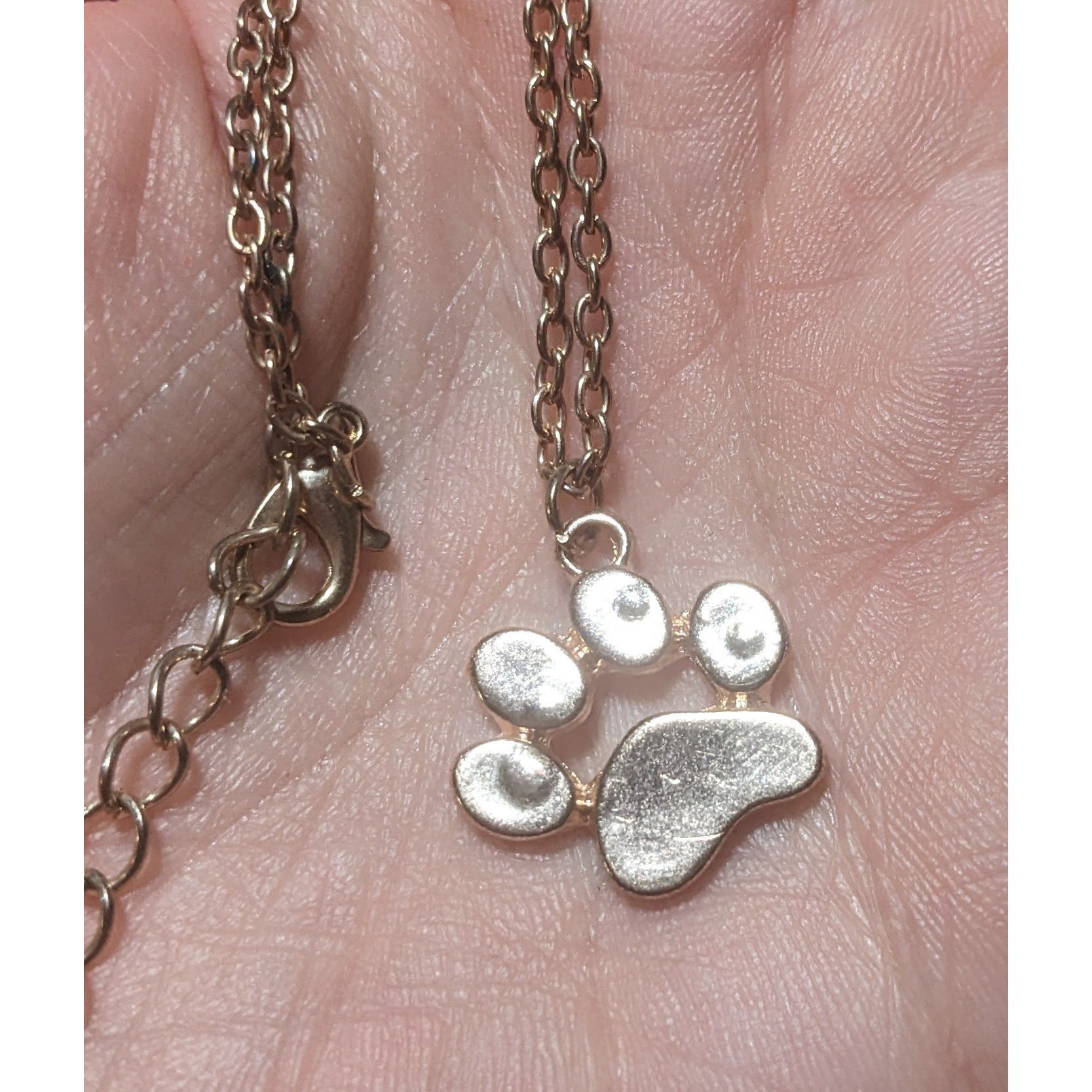 Other Simple Rose Gold Dog Paw Pendant Necklace Size ONE SIZE - 8 Thumbnail