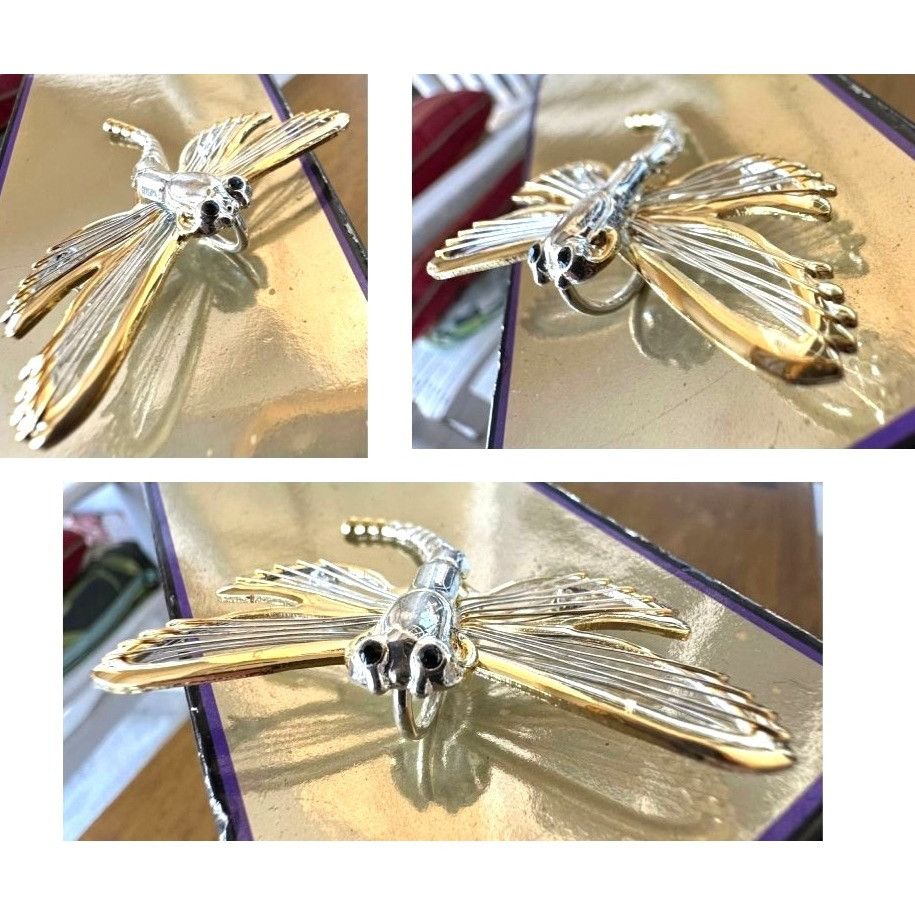 Handmade Dragonfly Pendant Brooch Pin Filigree New Firefly Jewelry F Size ONE SIZE - 10 Thumbnail
