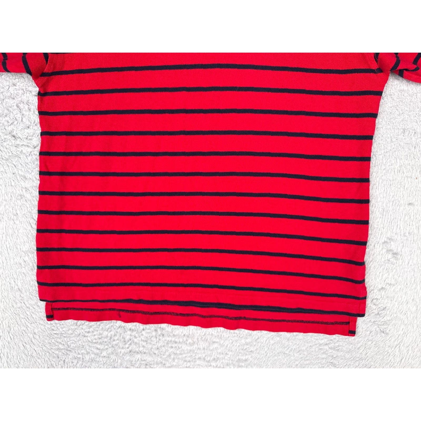 Tommy Hilfiger Tommy Hilfiger Polo Shirt Men Small Red Stripe 100% Cotton Short Sleeve Slimming Size US S / EU 44-46 / 1 - 5 Thumbnail