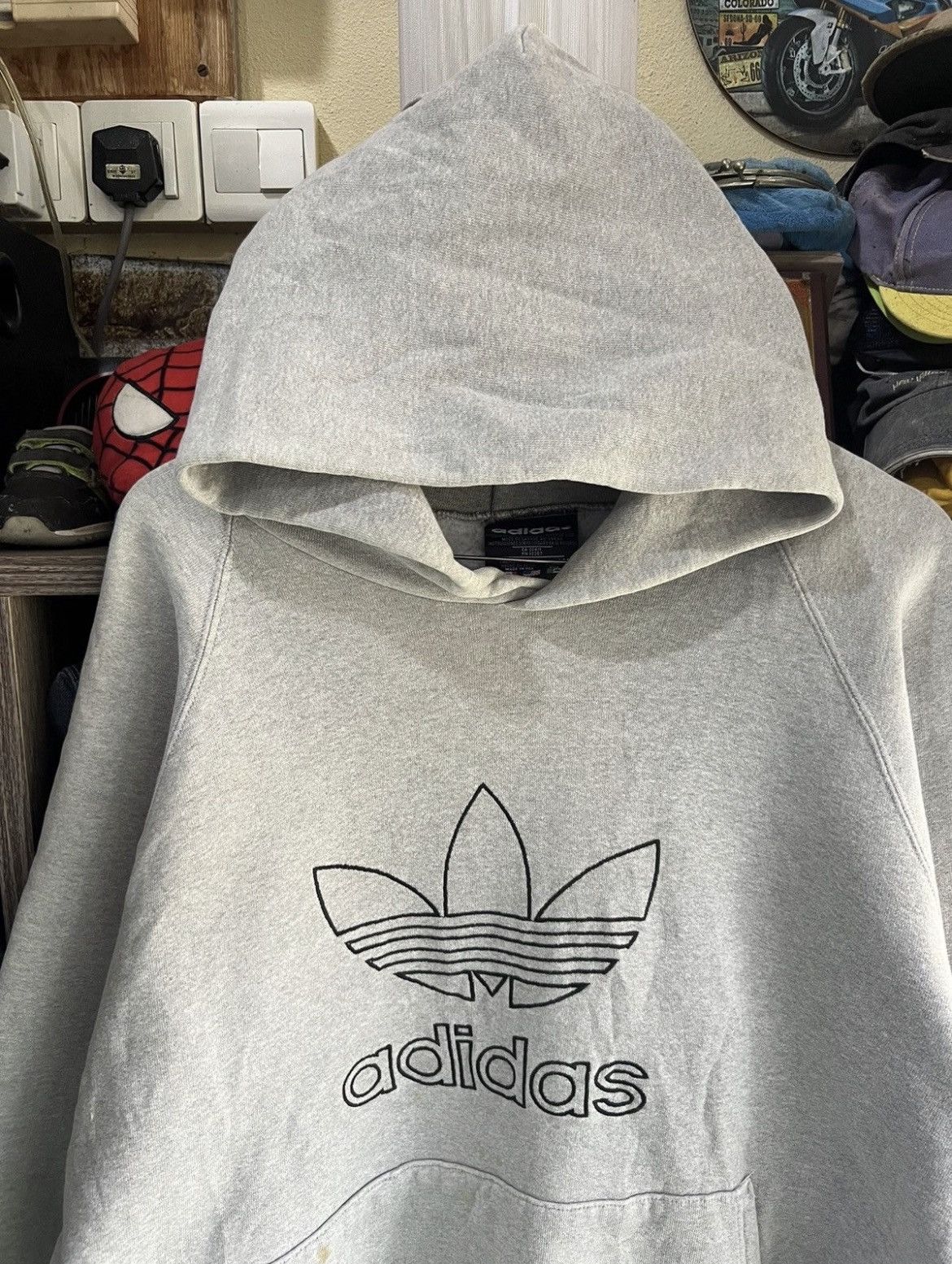 Adidas 🔥Vintage Adidas Trefoil Made in Usa Hoodies Size US XL / EU 56 / 4 - 4 Thumbnail