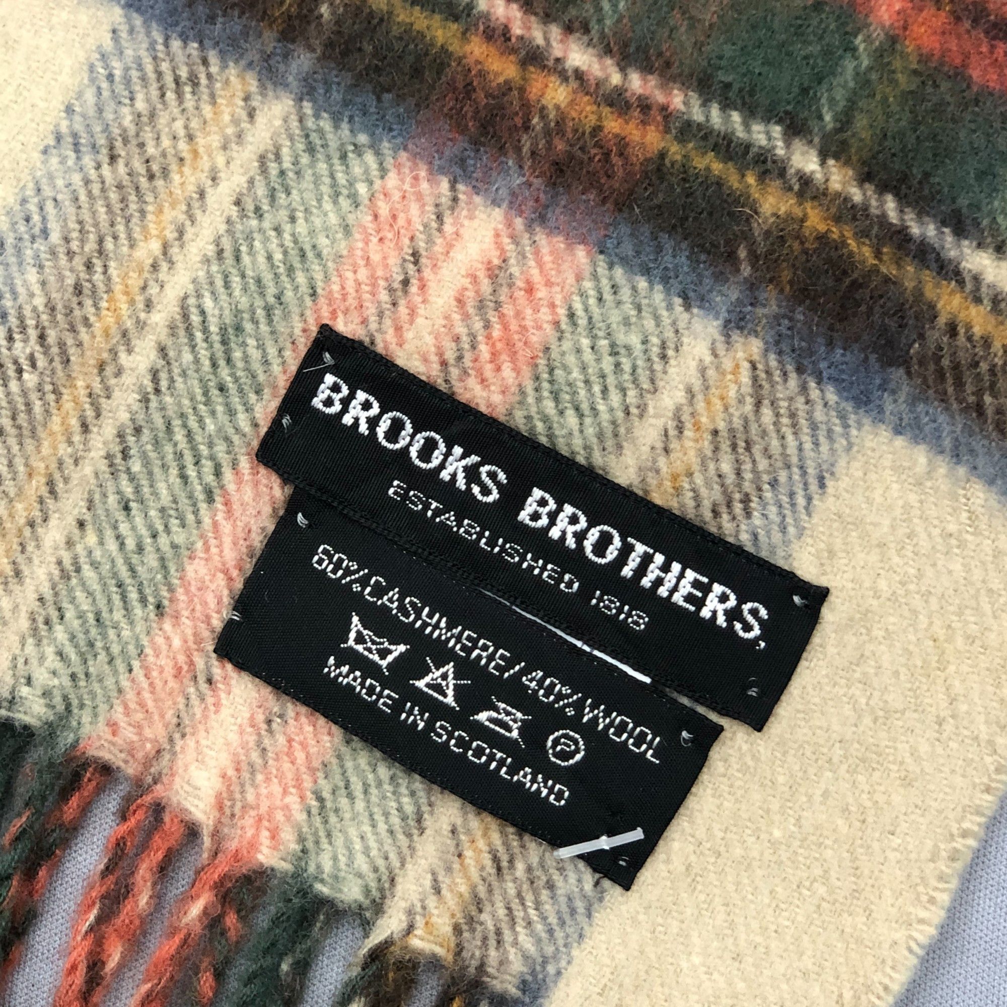 Brooks Brothers Vintage Brooks Brothers Scarf Muffler Plaid Wool Scarves Size ONE SIZE - 4 Thumbnail