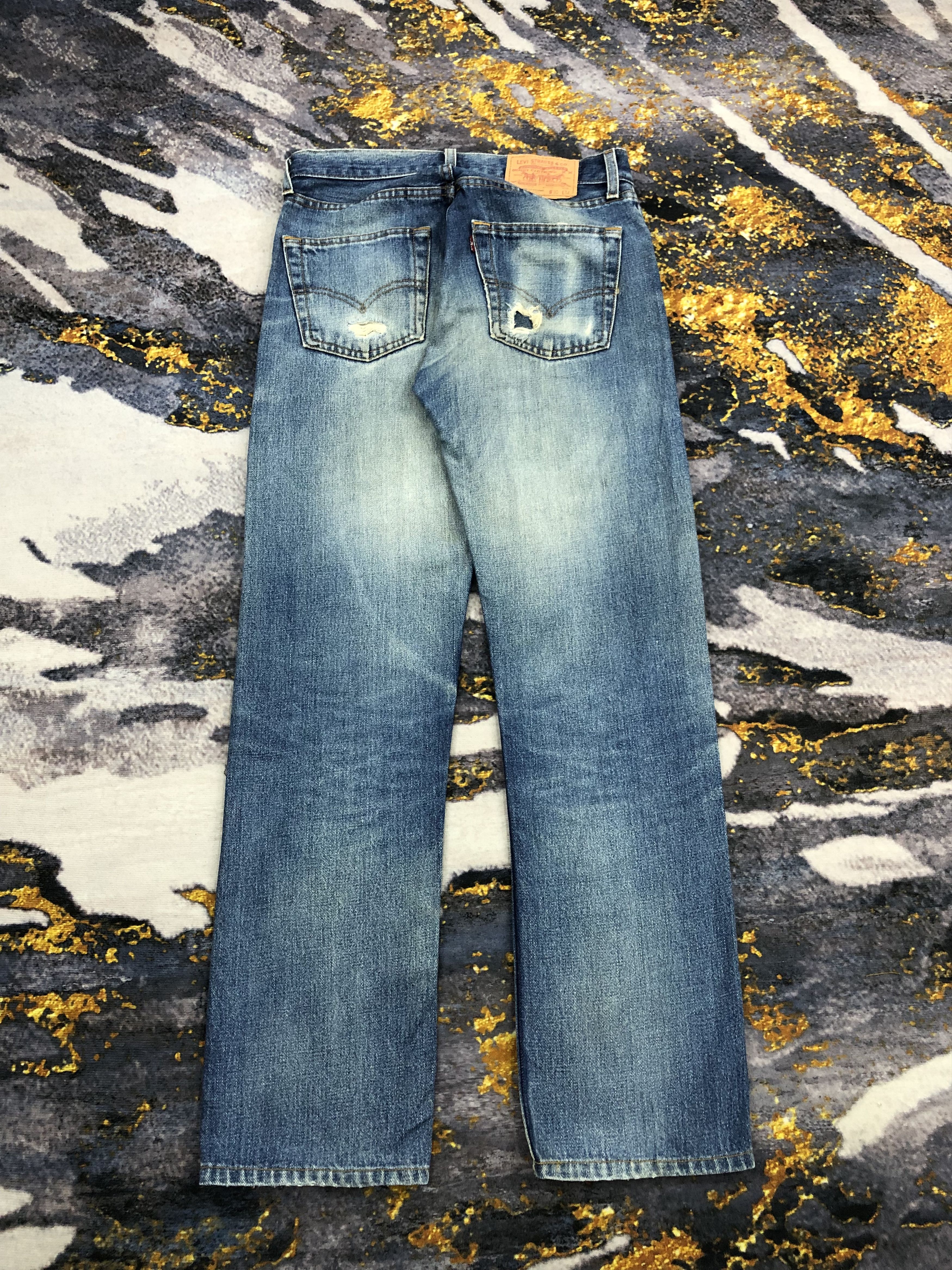 Levi's Vintage Levis 505 Faded Blue Jeans DPP0135 Size US 29 - 3 Thumbnail