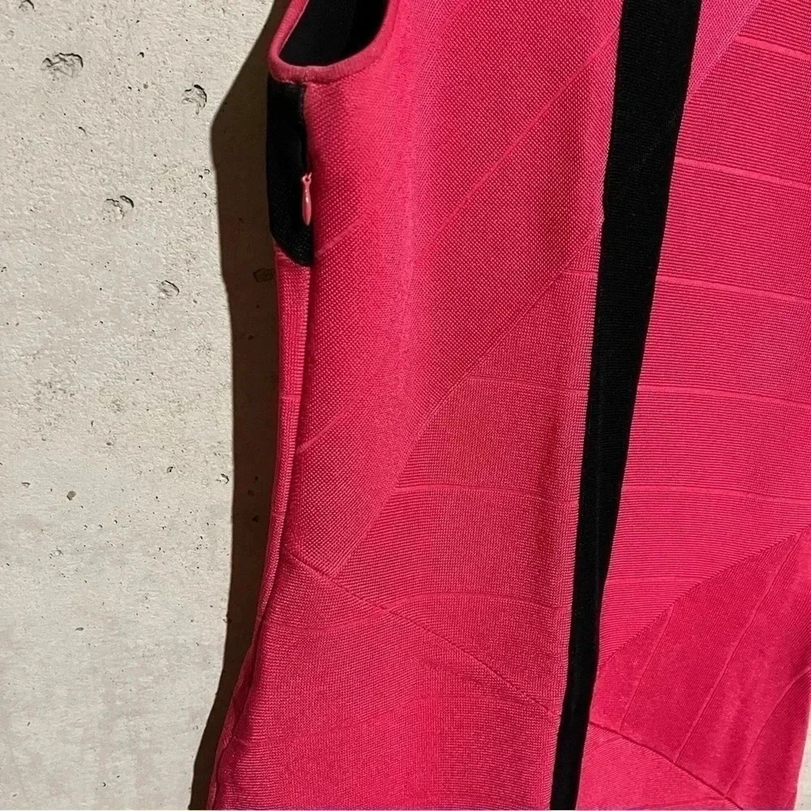 Armani Exchange Armani Exchange Fitted Hot Pink Dress Bodycon Knit Bandage Size S / US 4 / IT 40 - 11 Thumbnail