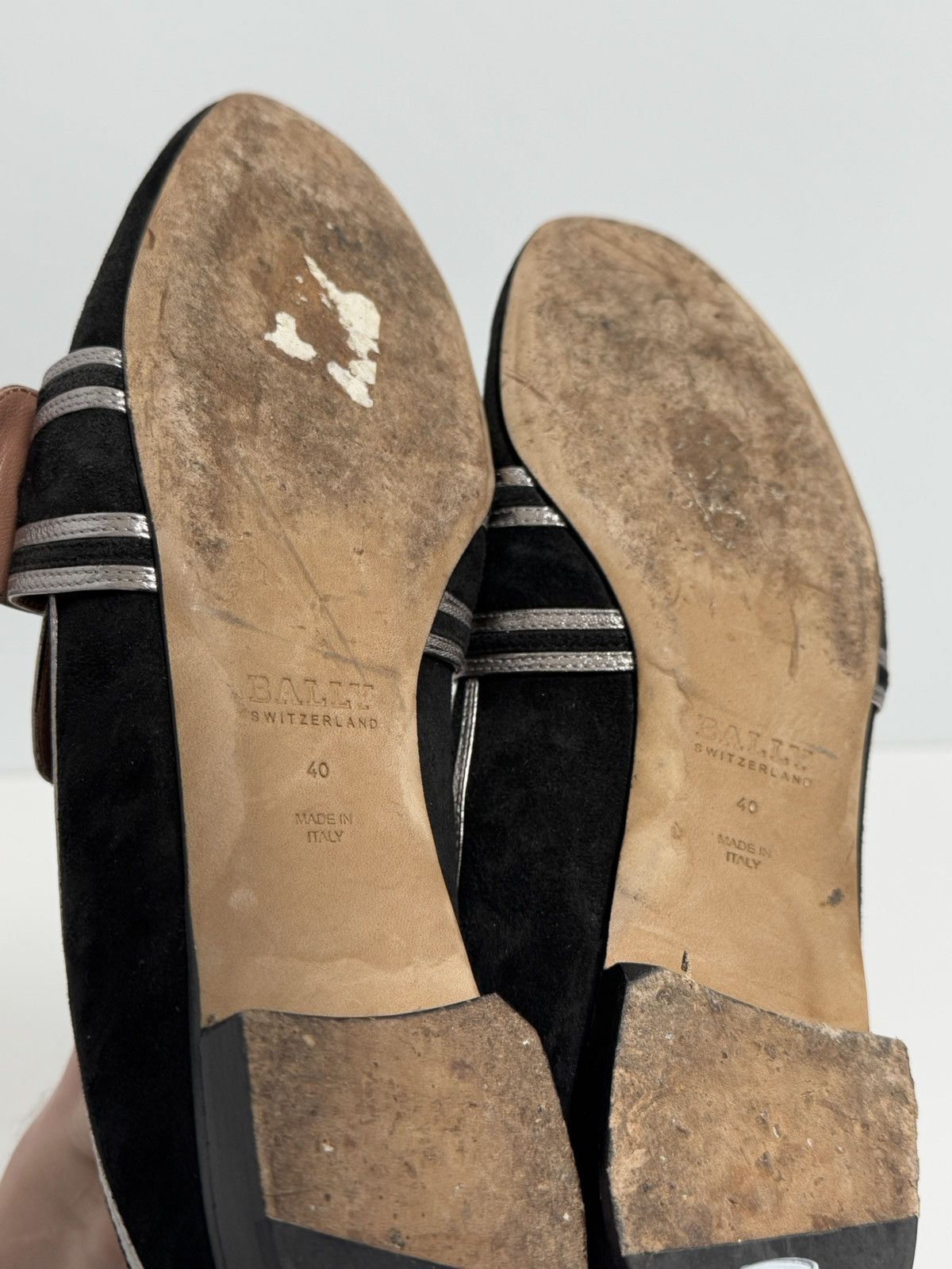 Bally Bally Maelle Black Leather and Suede Loafers Size US 9 / IT 39 - 12 Thumbnail