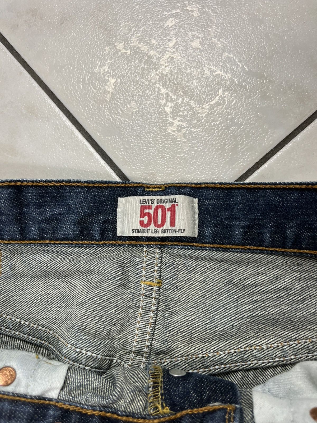 Levi's × Levi's Vintage Clothing × Vintage Vintage Levi’s 501 navy denim jeans pants regular straight Size US 33 - 12 Thumbnail