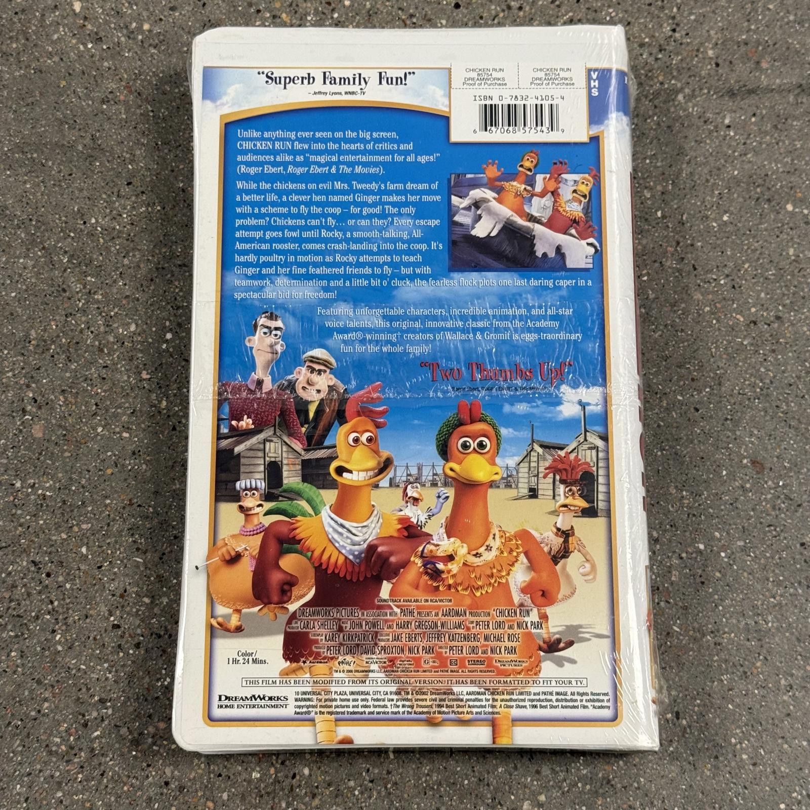 Designer SEALED DS Chicken Run VHS 1996 DreamWorks Watermarks Size ONE SIZE - 2 Thumbnail