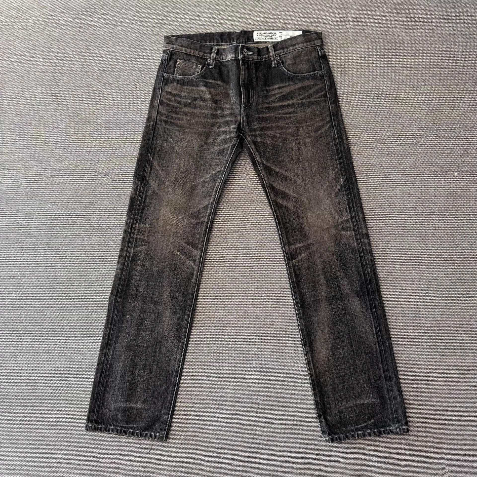 Neighborhood Neighborhood 18ss Narrow Washed Black Denim Jeans Size US 34 / EU 50 - 2 Thumbnail
