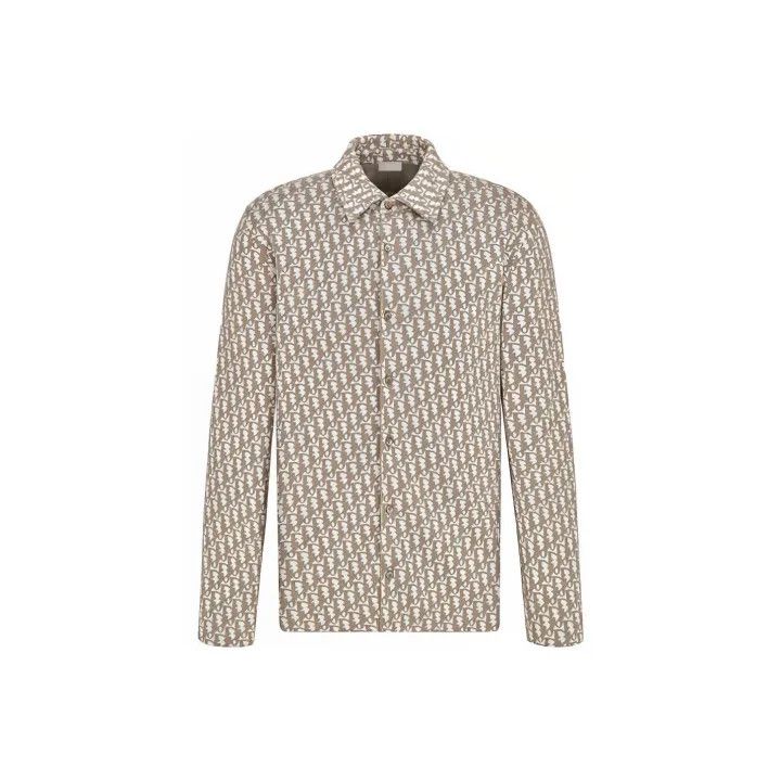 Dior Dior Cotton Logo Print Long Sleeve Shirt 0079 Size US L / EU 52-54 / 3 - 1 Thumbnail