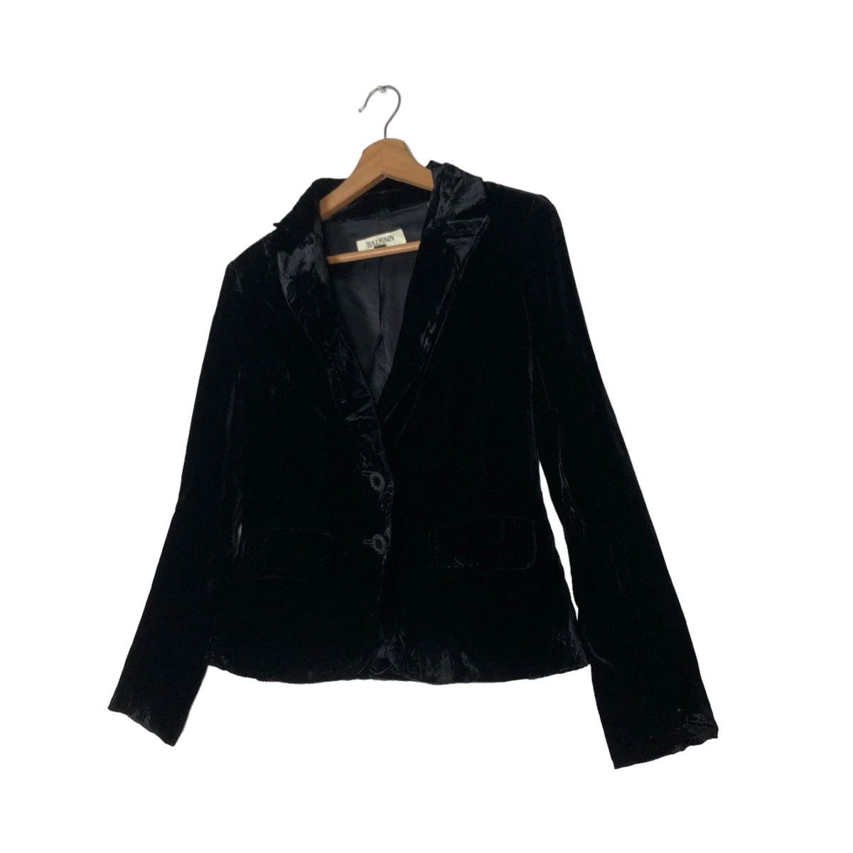 Balmain 🔥Rich Black - Suits Velvet Coats Jacket Balmain Paris Size M / US 6-8 / IT 42-44 - 2 Thumbnail