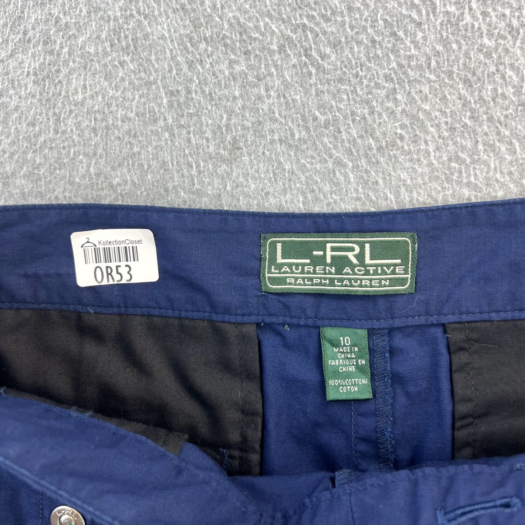 Ralph Lauren Lauren Ralph Lauren Shorts Womens 10 Belted Utility Cargo Pockets Navy Blue 100% Cotton Canvas Outdoor Casual Activewear Travel Mens Womens Girls Boys Size 32" / US 10 / IT 46 - 5 Thumbnail