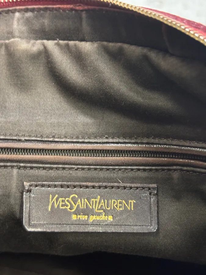 Yves Saint Laurent AW2008 Saint Laurent Bordeaux Patent Leather Muse Barrel Bag Size ONE SIZE - 10 Thumbnail