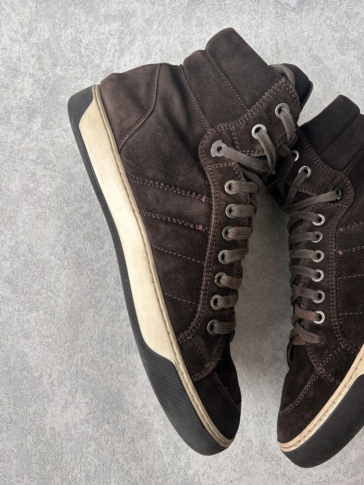 Moncler Vintage Moncler Suede High Top Sneakers Size US 10 / EU 43 - 4 Thumbnail