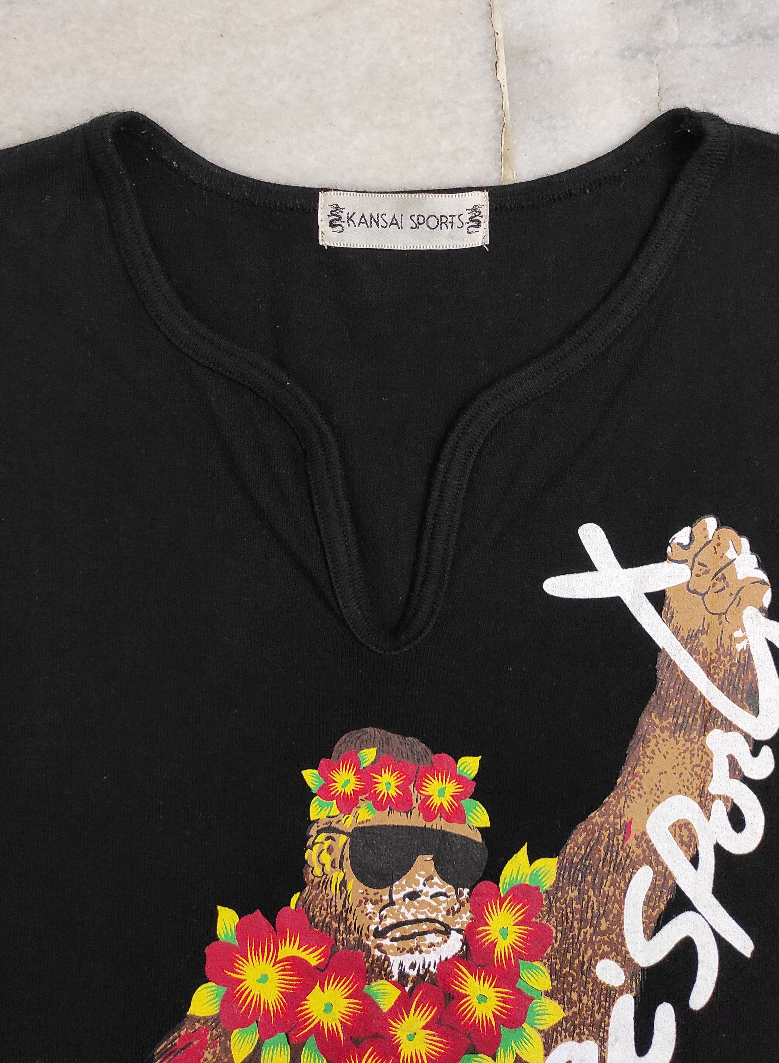 Kansai Yamamoto Archive 90's KANSAI SPORTS OVP short sleeve dress T shirt Size L / US 10 / IT 46 - 3 Thumbnail