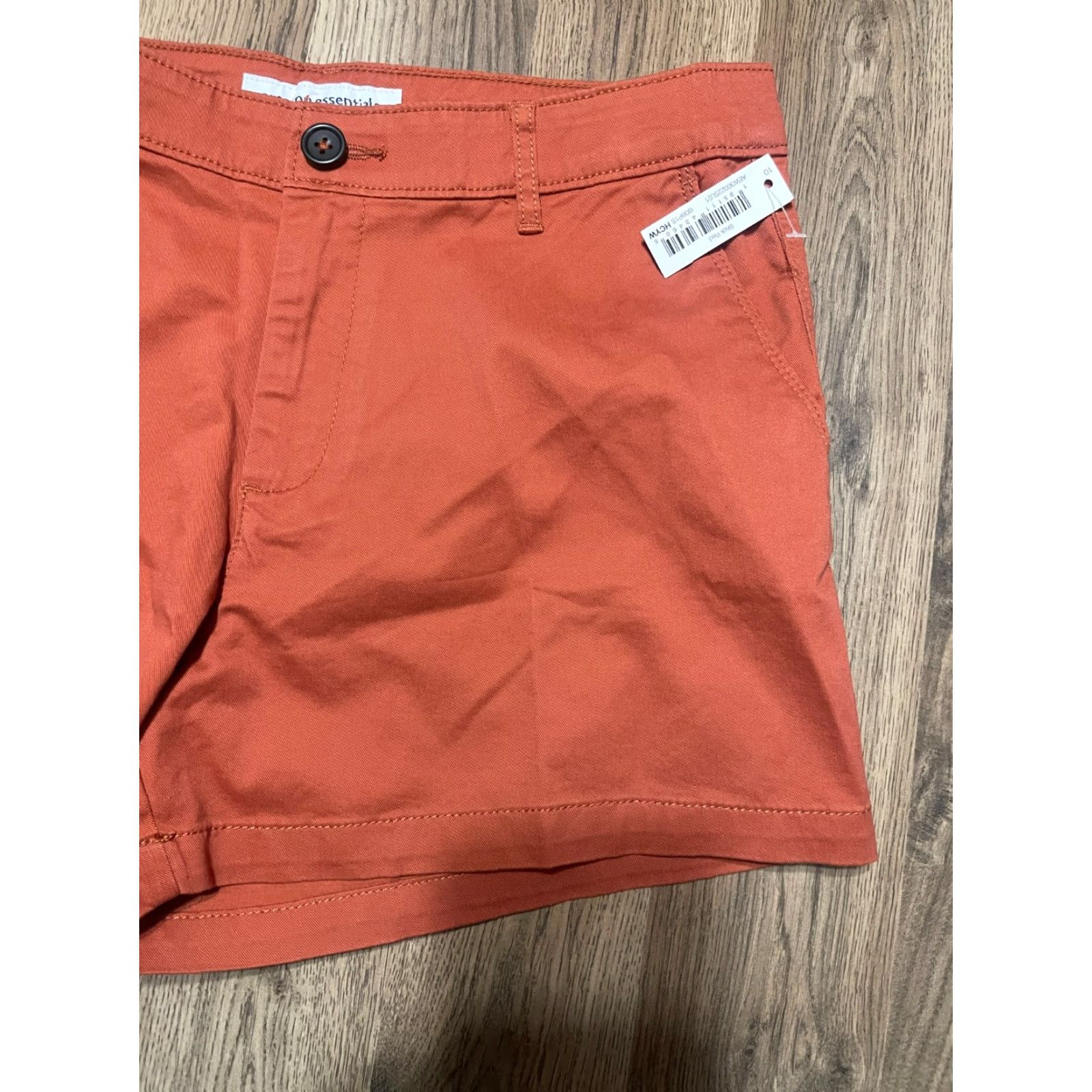 Vintage Amazon Shorts Women’s 10 Orange Pockets NWT Modern Chino Casual Classic Fit Regular Inseam 4 in Front Flat Front Vintage No Size 32" / US 10 / IT 46 - 4 Thumbnail