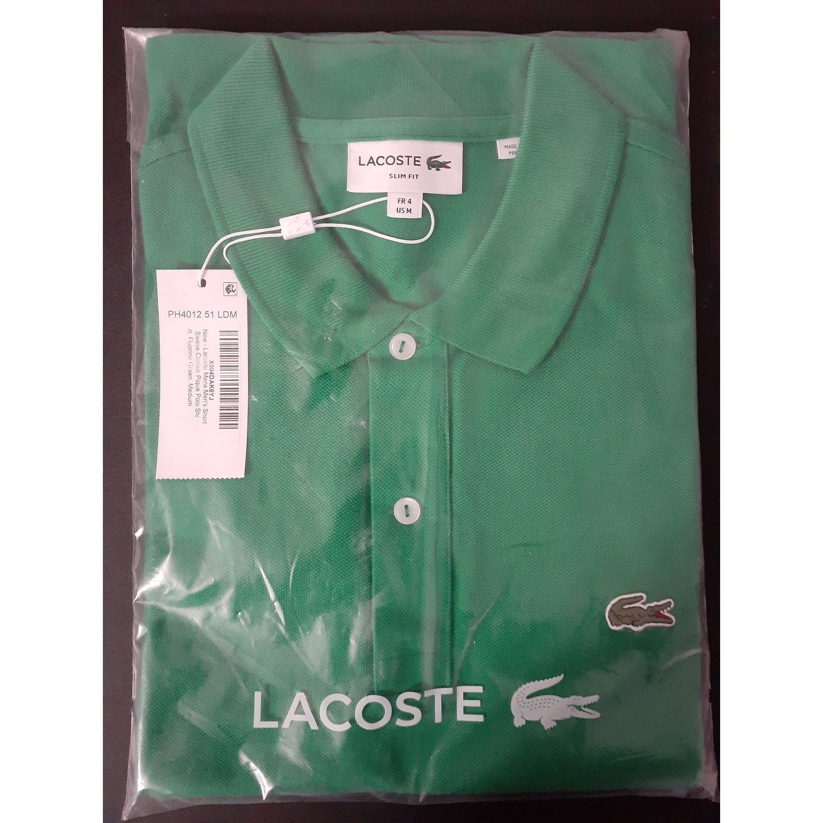 Lacoste Lacoste Men's Short Sleeve Classic Pique Polo Shirt Green M Size US M / EU 48-50 / 2 - 2 Thumbnail