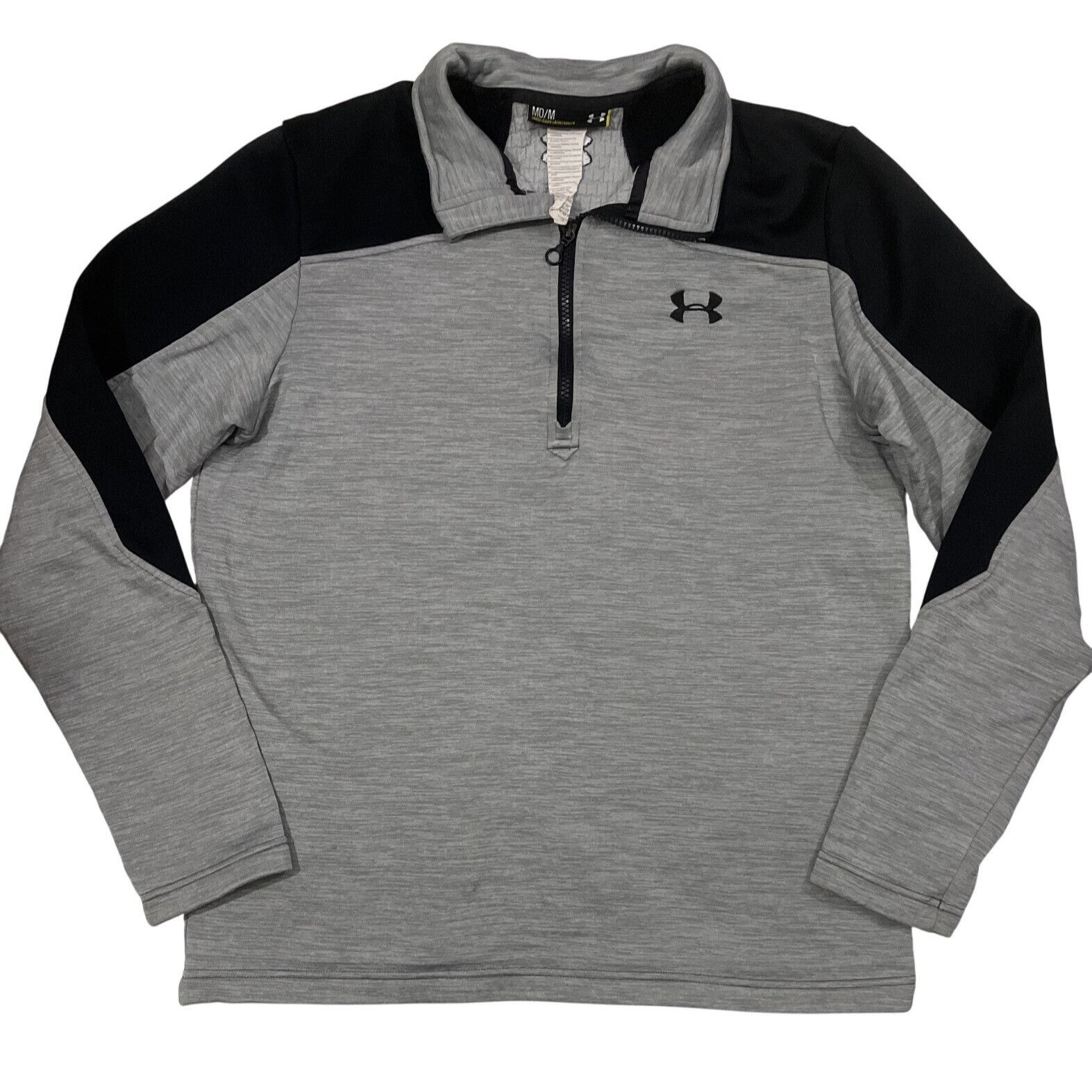 Under Armour UNDER ARMOUR 1/4 zip pullover MENS medium gray black warm ba Size US M / EU 48-50 / 2 - 1 Thumbnail