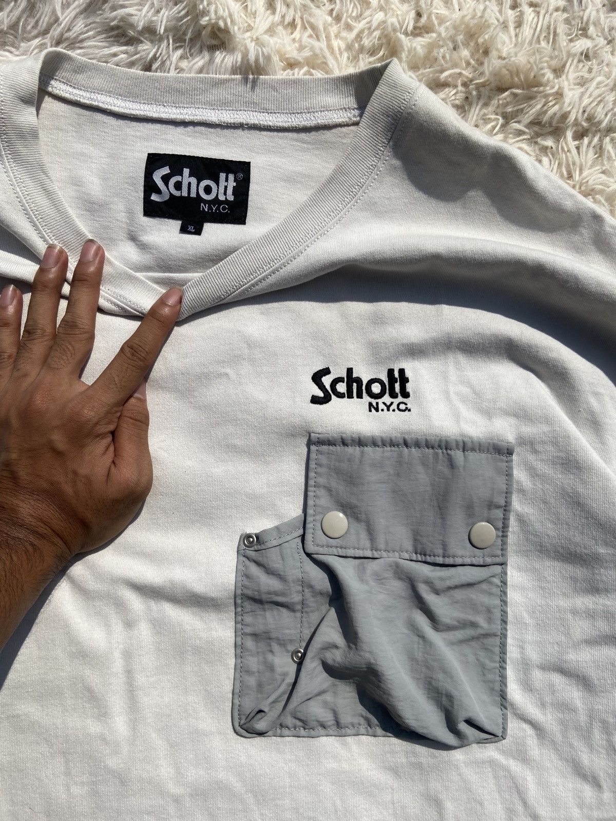 Schott Schott NYC Tactical Long Sleeves Size US XL / EU 56 / 4 - 4 Thumbnail