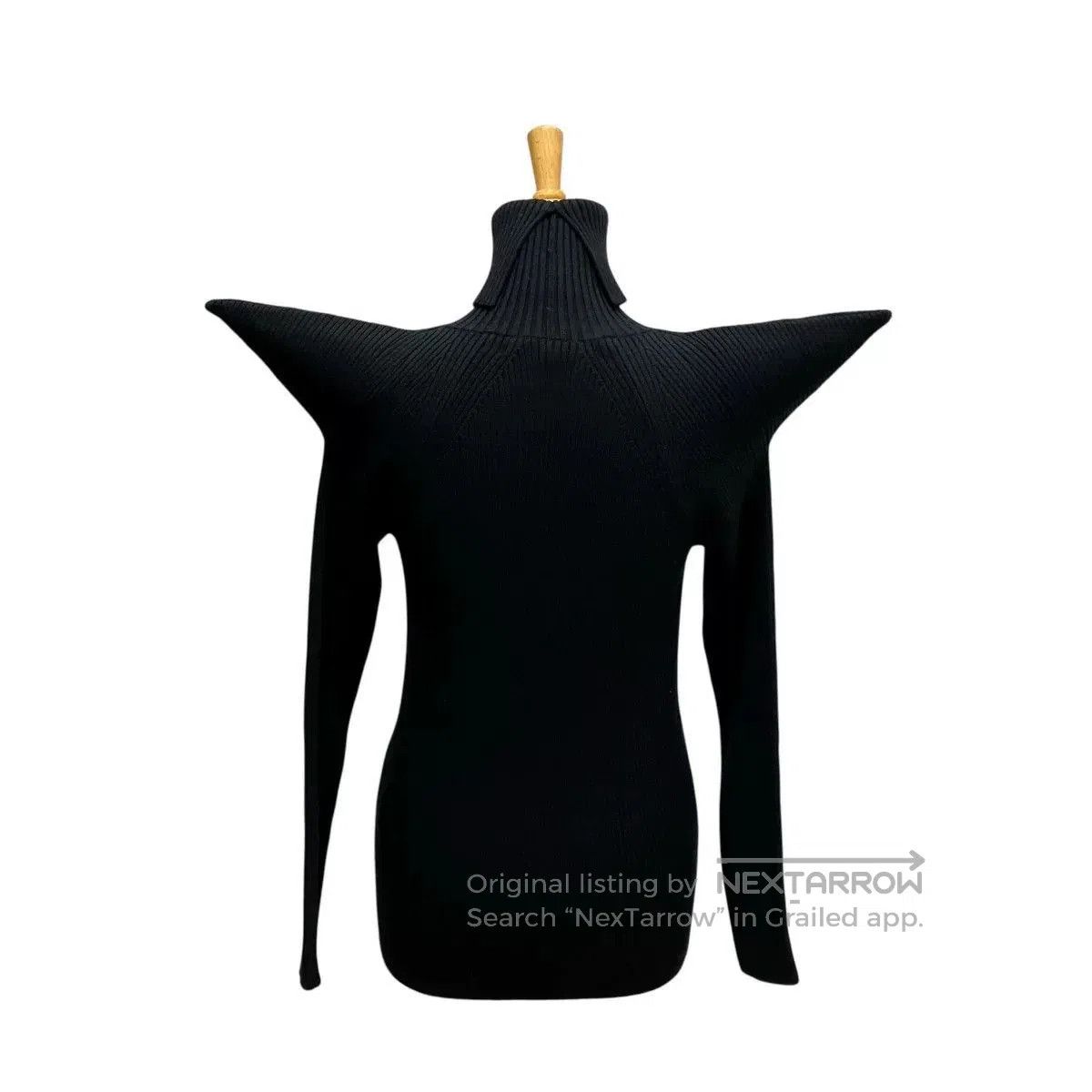Junya Watanabe sculptural black wool knit top by junya watanabe. Size US M / EU 48-50 / 2 - 4 Thumbnail