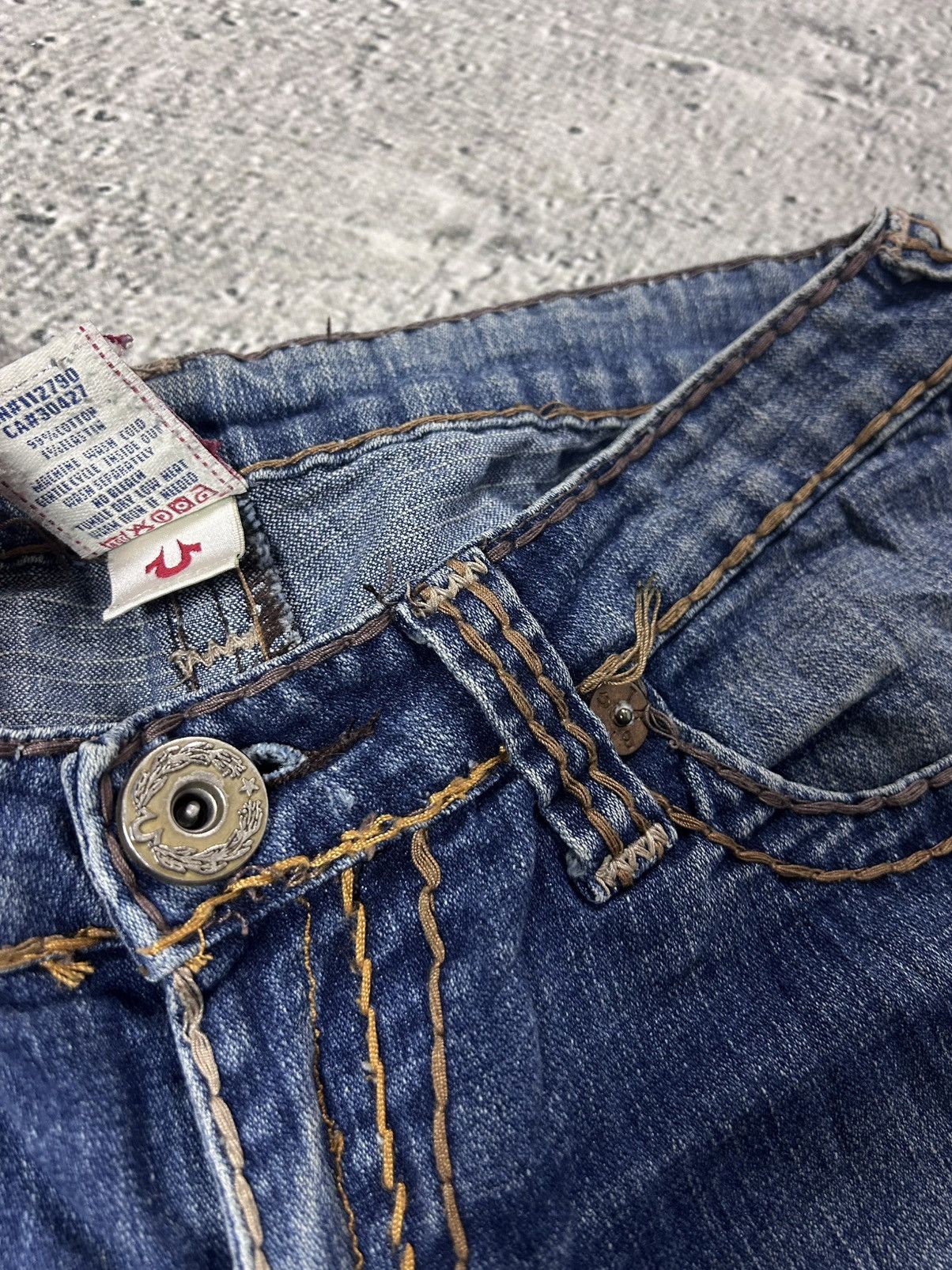 True Religion True Religion jeans vintage flared bootcut brown stitching Size US 29 - 10 Thumbnail