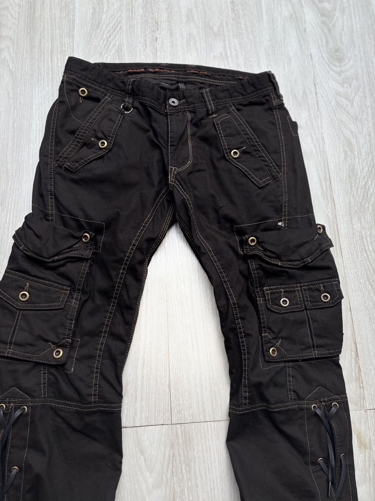 Nicole Club lace up flare cargo pants Size US 29 - 3 Thumbnail