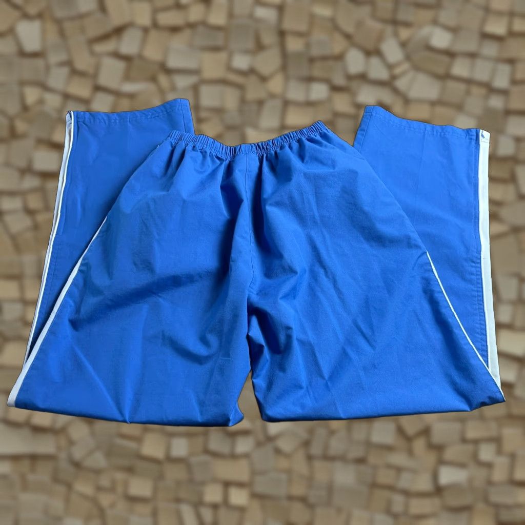 Reebok Reebok Pants Men's Large Blue Windpants Side Zip Ankle Pants Windbreaker Ankle Zip Size US 33 - 1 Thumbnail