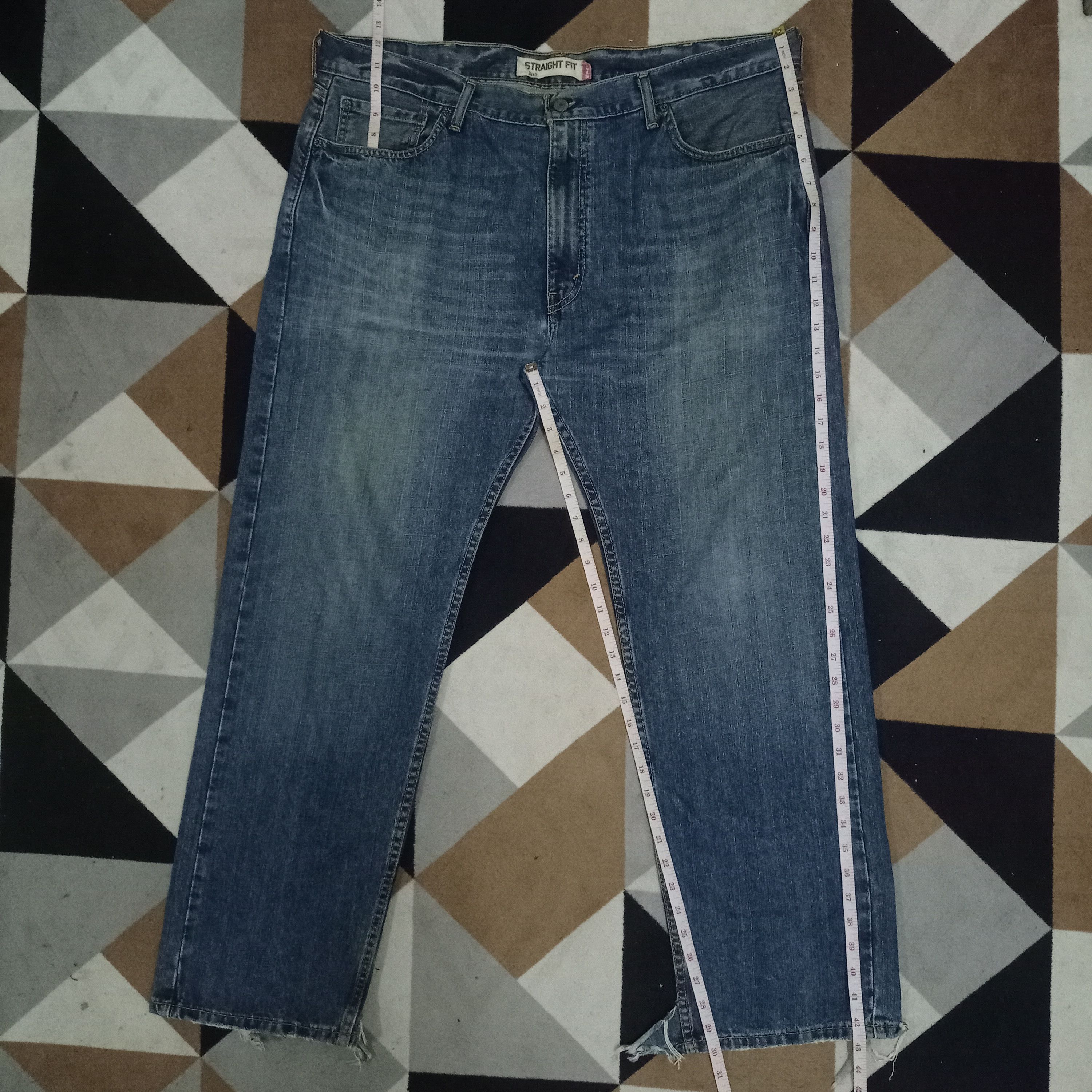 Levi's × Levi's Vintage Clothing Vintage 90s Levis 505 Baggy Blue Wash Wide Jeans Size US 41 - 12 Thumbnail