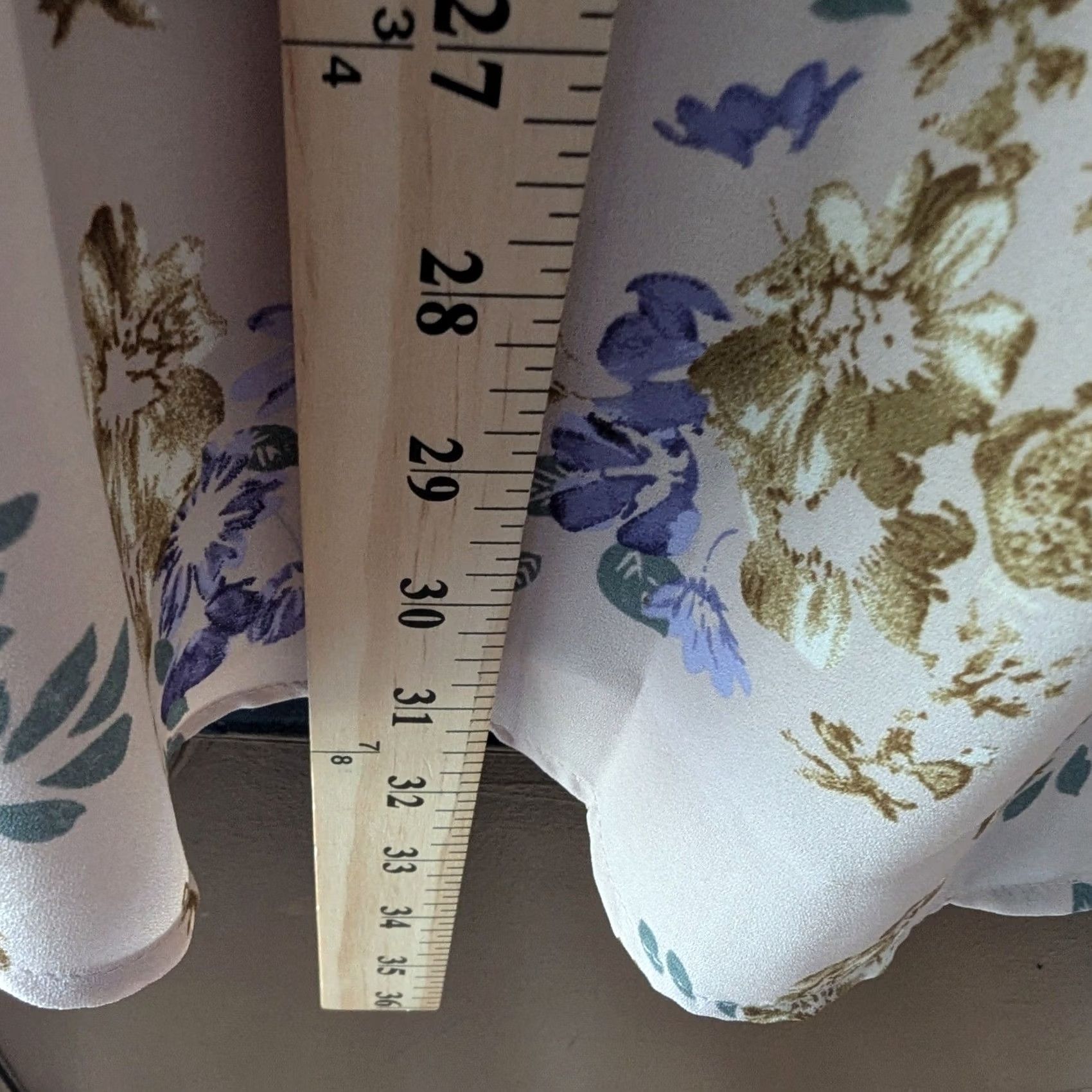 Vintage Joan Rivers Floral 3/4 Tie Sleeve Button Front Tunic Blush Pink Lavender Sz 22W Size 3XL / US 20-22 - 6 Thumbnail