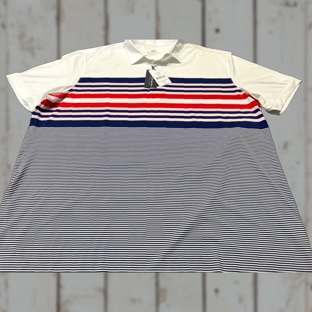 MIZZEN+MAIN Men's Golf Polo Shirt XL Multicolor Short Sleeve Collared Breathable Performance 2020s