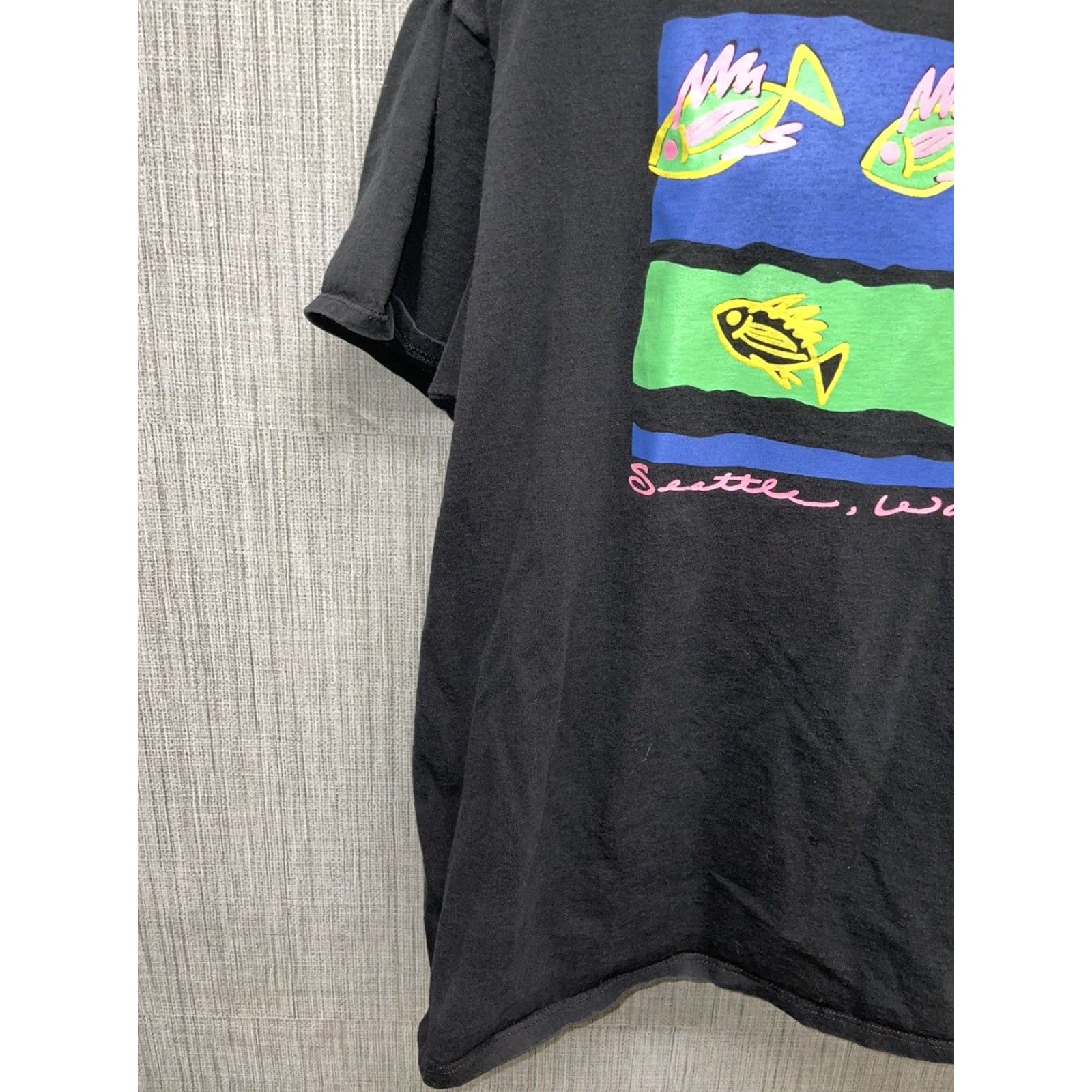 Jerzees VINTAGE Seattle Washington Jerzees T-Shirt Men 2XL Black Cotton Graphic USA Size US XXL / EU 58 / 5 - 7 Thumbnail