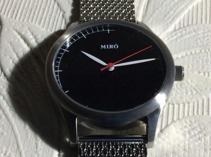 Designer Miro black dial mesh silver stainless steel watch Size ONE SIZE - 11 Thumbnail