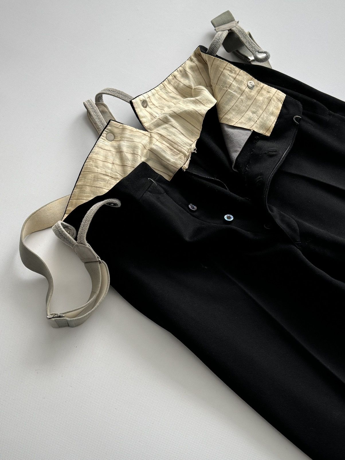 Vintage Antique 1920s European Tailored Black Wool Trousers Size US 32 / EU 48 - 6 Thumbnail