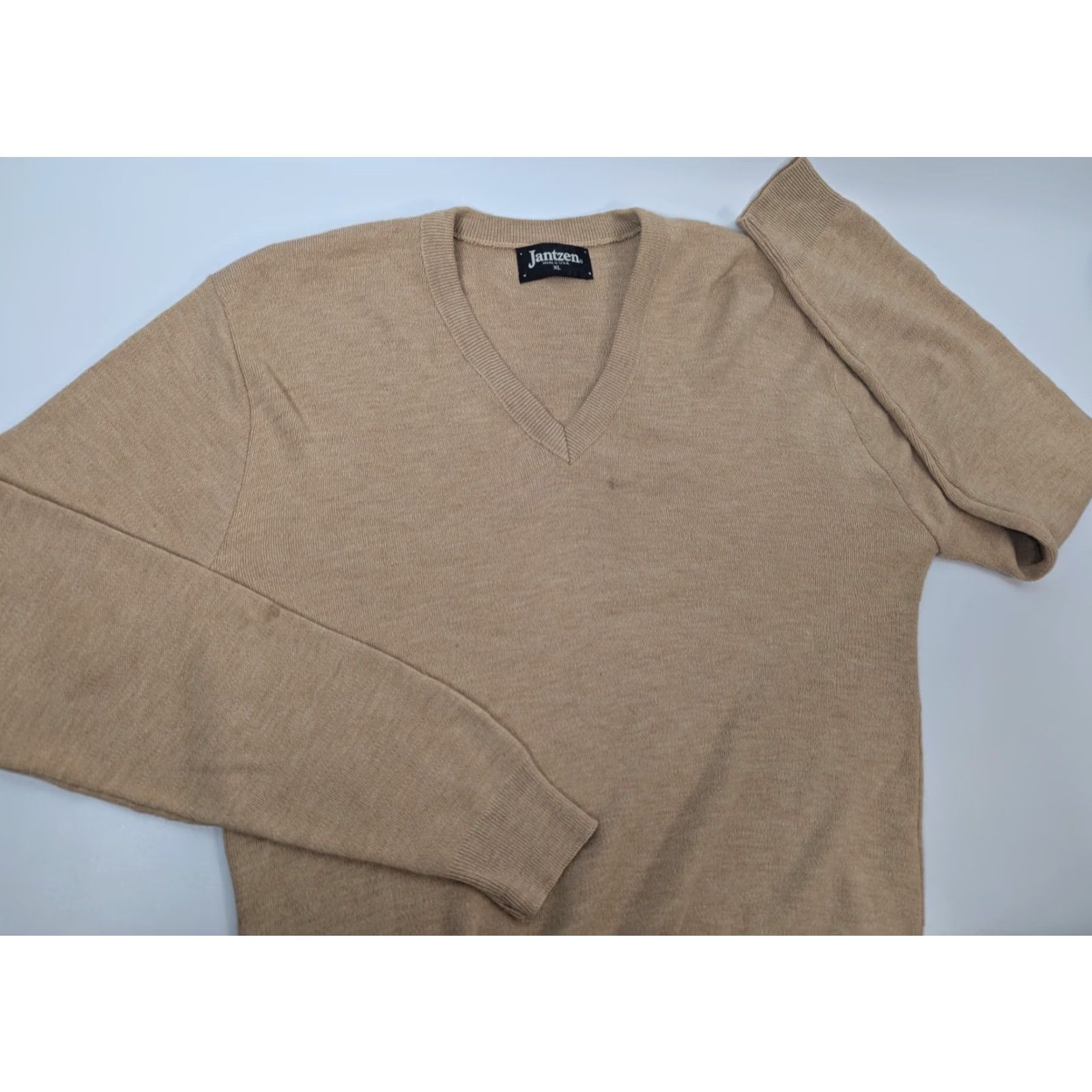 Jantzen Vintage Jantzen Sweater Mens XL Brown V-Neck Pullover Grunge Grandpa Made USA Size US XL / EU 56 / 4 - 2 Thumbnail