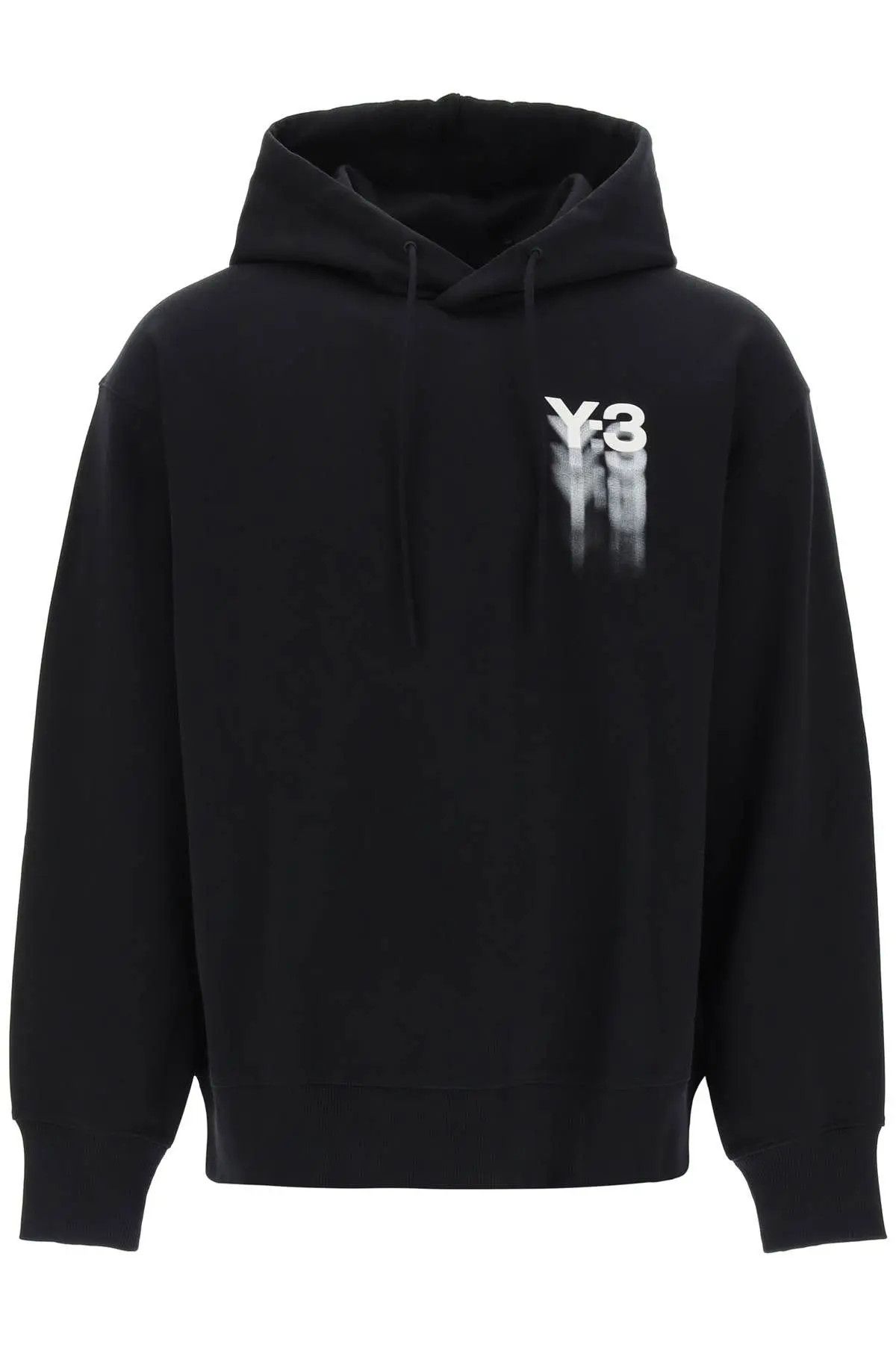 image of Y 3 O1S22I1N0224 Gradient Logo Print Hoodie In Black, Men's (Size Small)