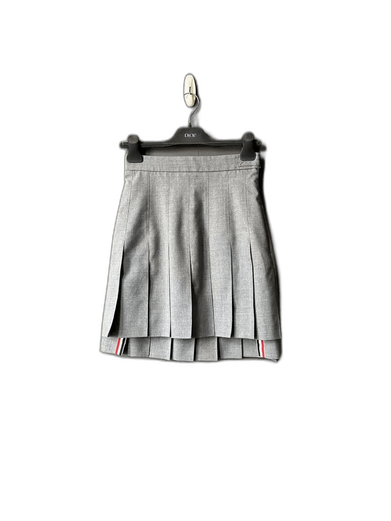 Thom Browne Thom Browne Gray Wool Pleated Skirt Size US 40 / EU 56 - 1 Thumbnail