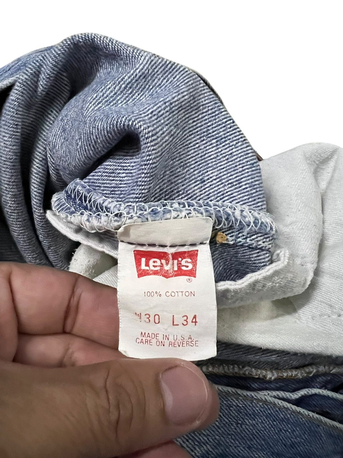Levi's 80’s Vintage Levi’s 501 Mud Wash Jean Size US 29 - 22 Thumbnail