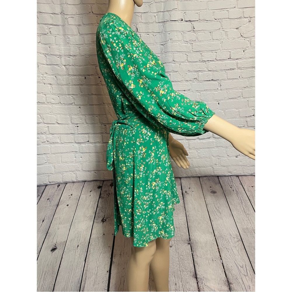 FAITHFULL Faithfull The Brand Margo Green Floral Mini Dress Size S Size S / US 4 / IT 40 - 5 Thumbnail
