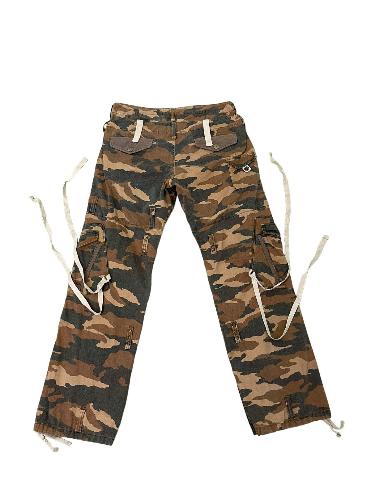 Pre-owned Ppfm Double Waist Cargo  Camo Multipockets Regular 78